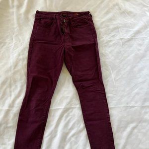 Burgundy Denim Pants